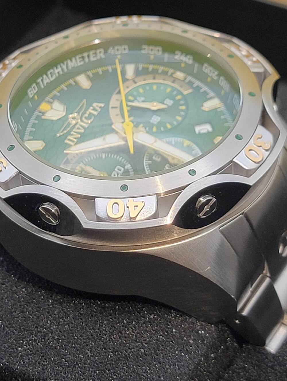 NEW 🐍 Invicta Venom Combat Men's Watch 52.5mm Stainless 47762 Green Statement - Picture 5 of 10